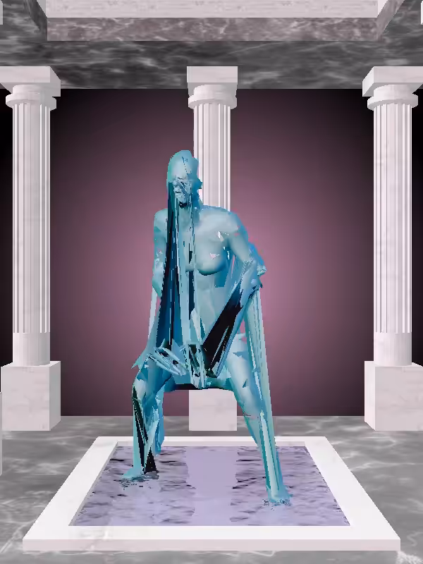 HeavenComputer: The Kicking Aqua Green Woman #7639