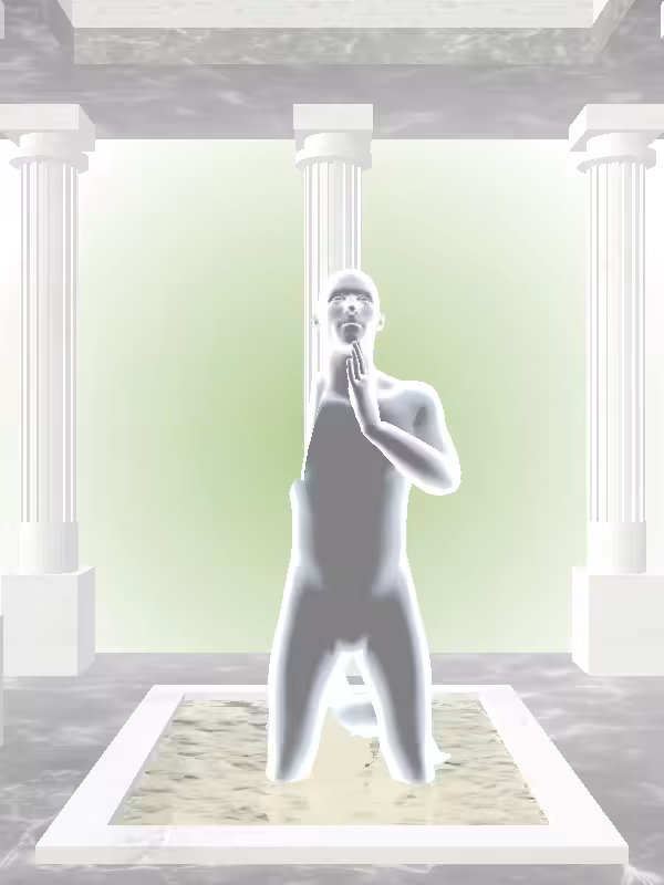 HeavenComputer: The Praying Luminescent Chrome Man #1314