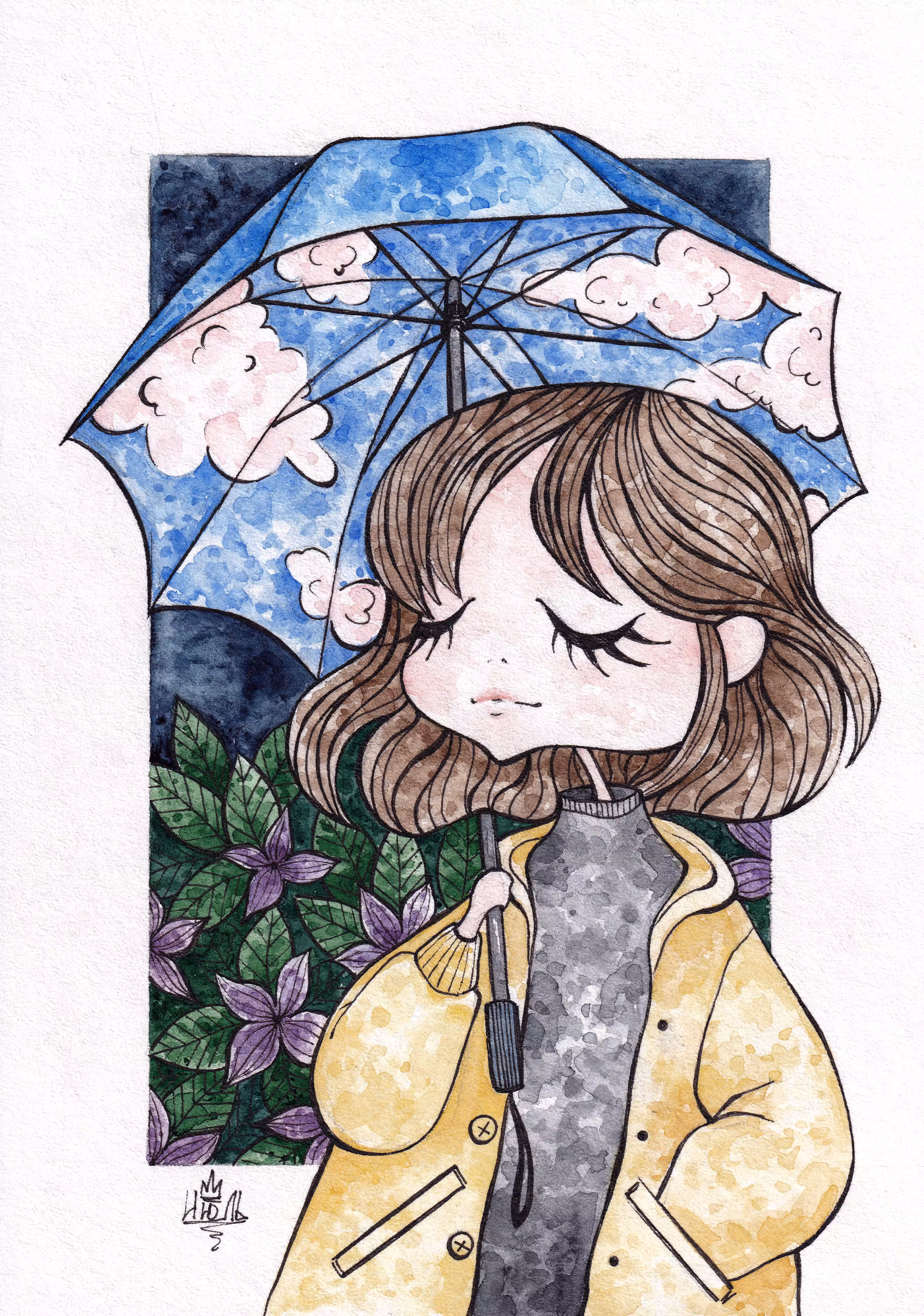 Yellow raincoat