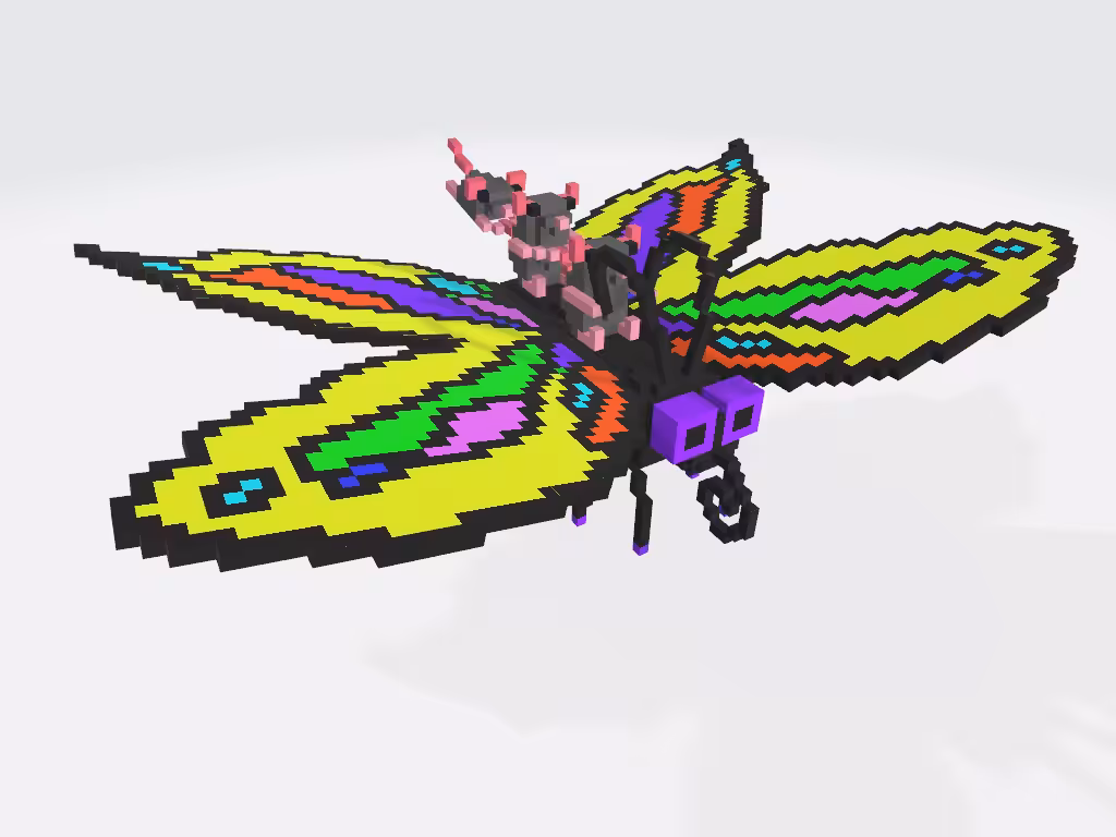 Flying with the butterfly