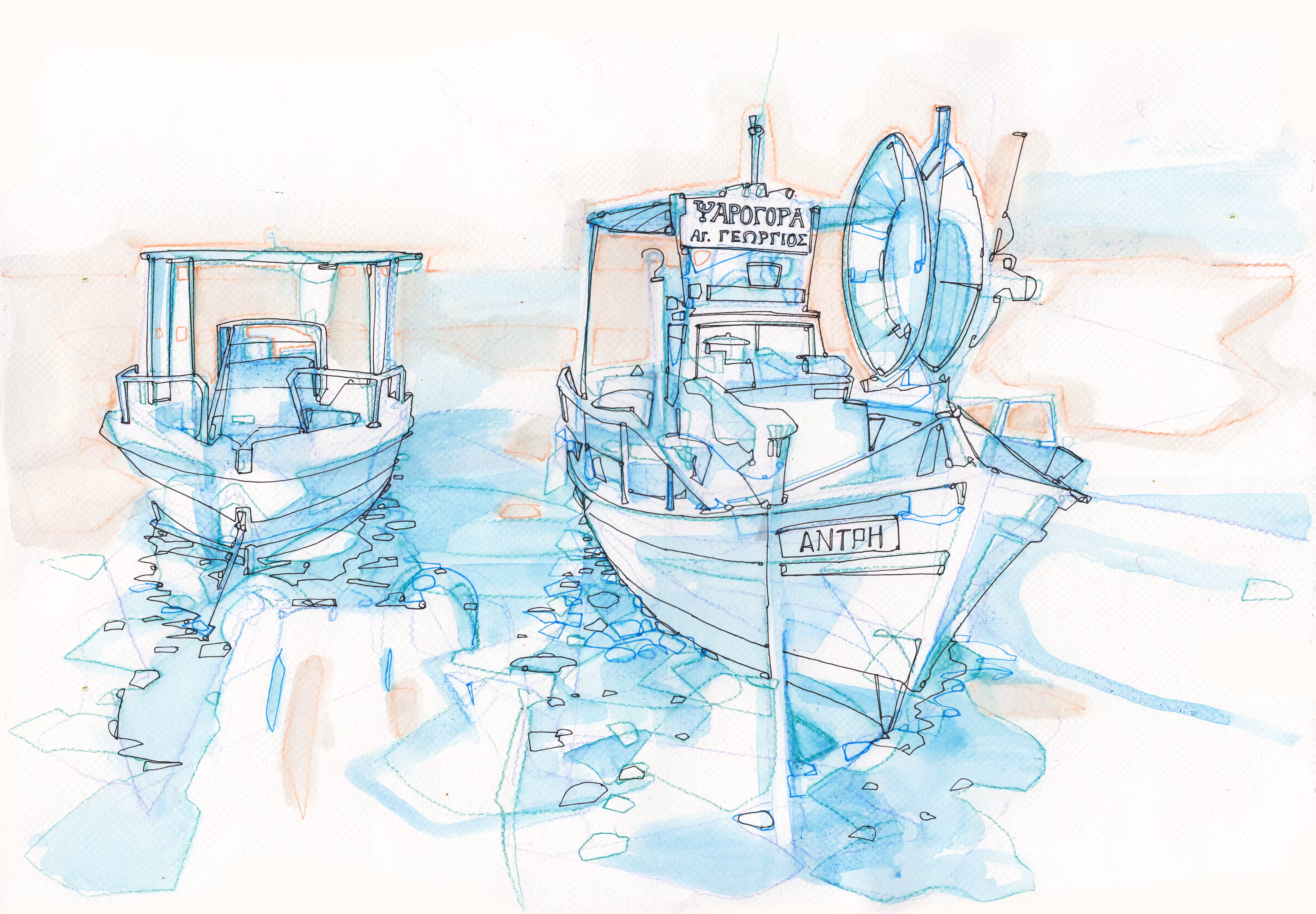 Boats in Paphos Harbour, Cyprus