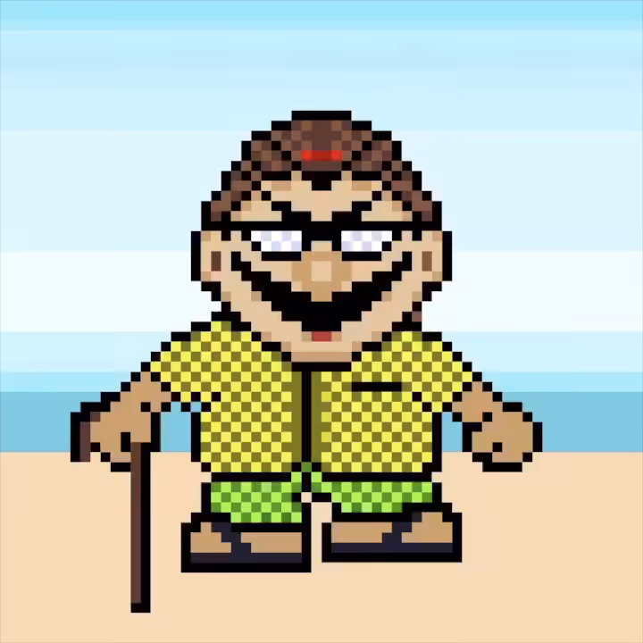 Sir Raden on the beach