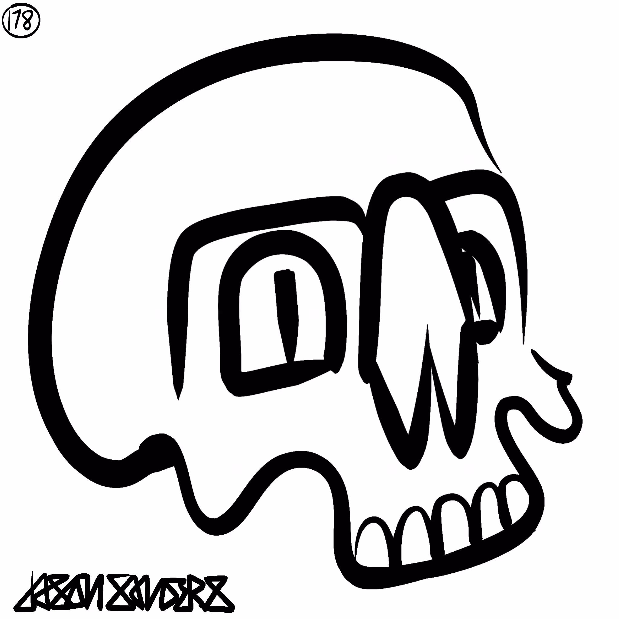 Skull Lines “Twenty-One” By DrainedEye | #178