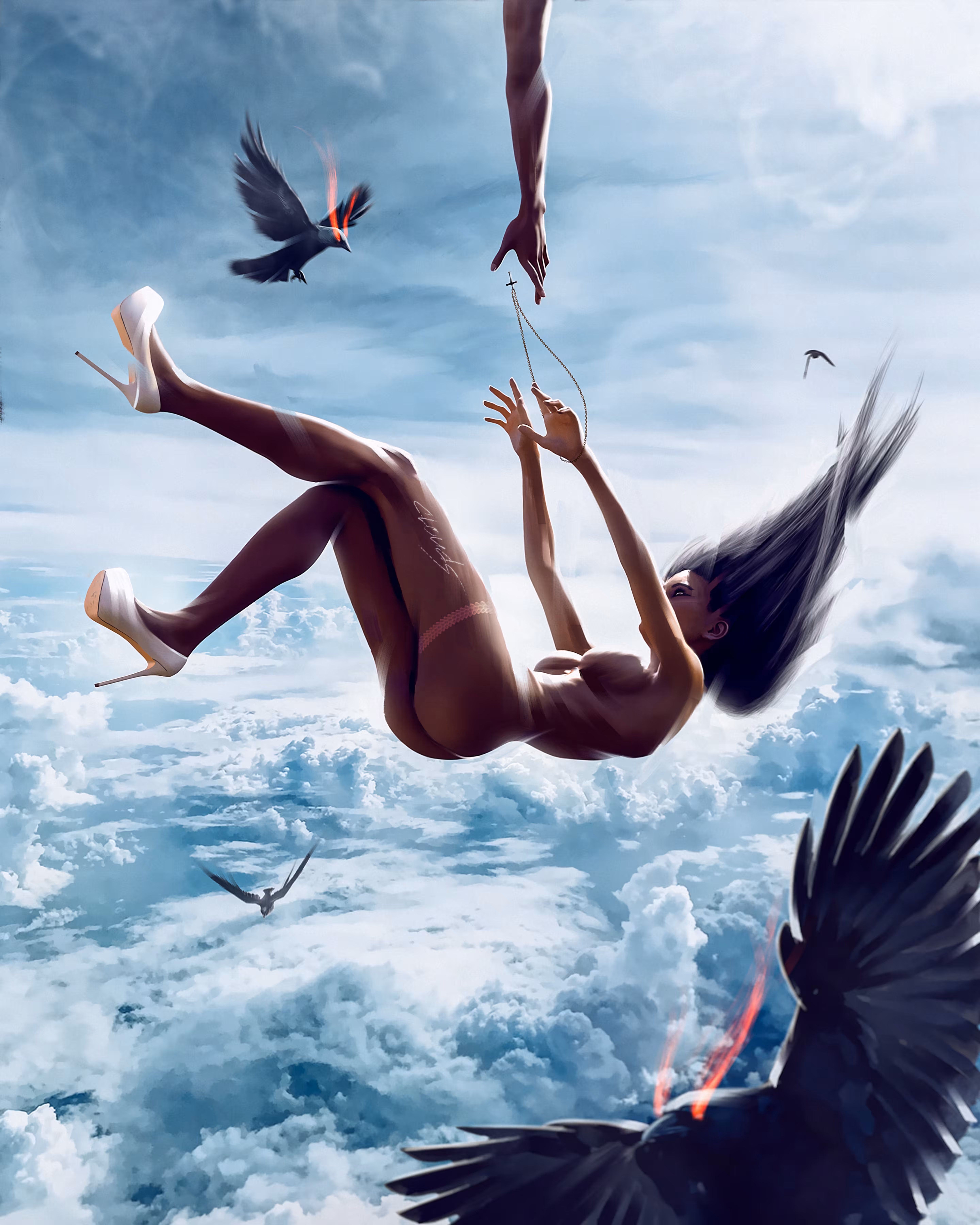"Angels and Crows" When you do bad things in heaven, you are sent down!