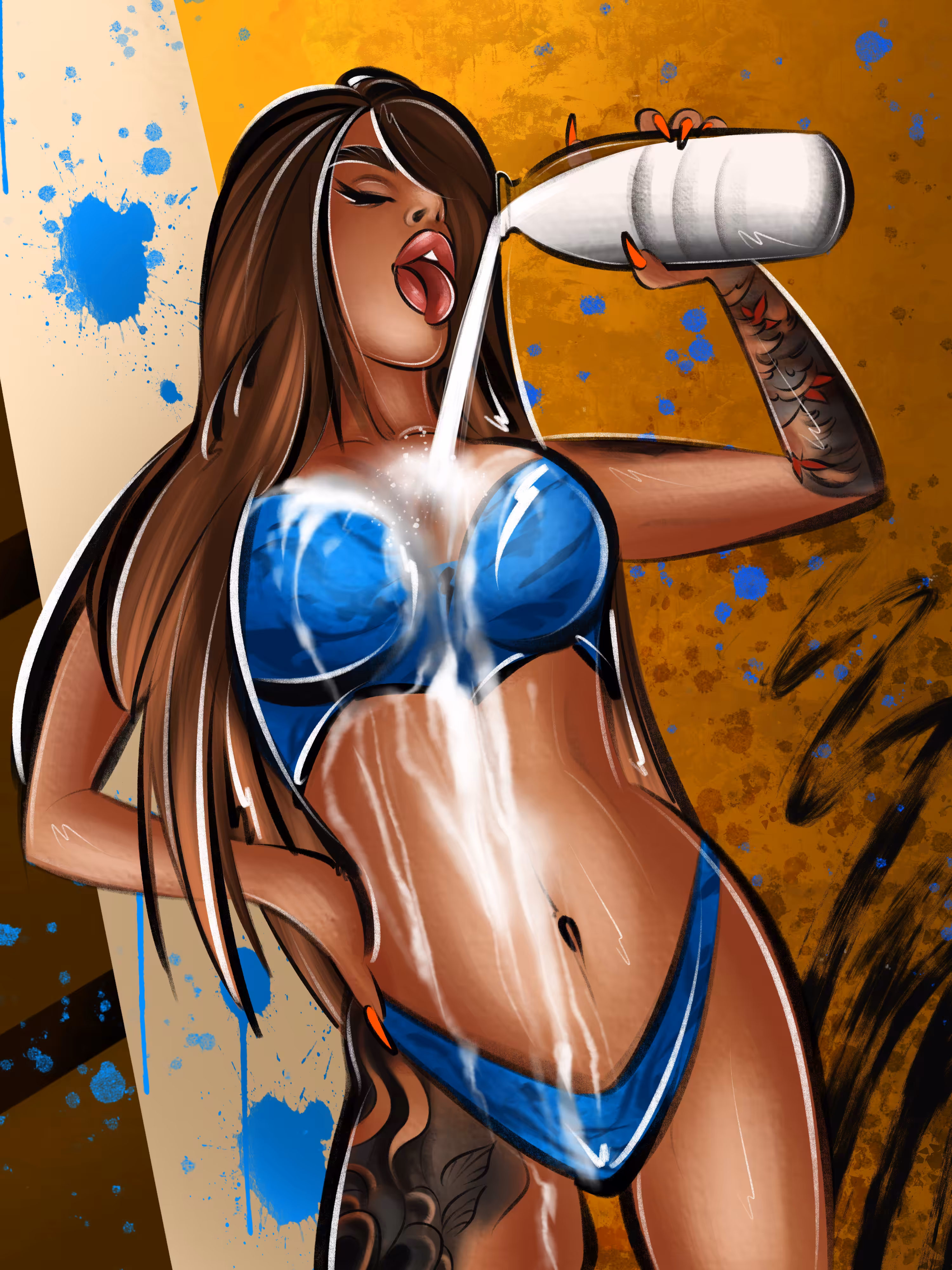 Milky self-portrait 