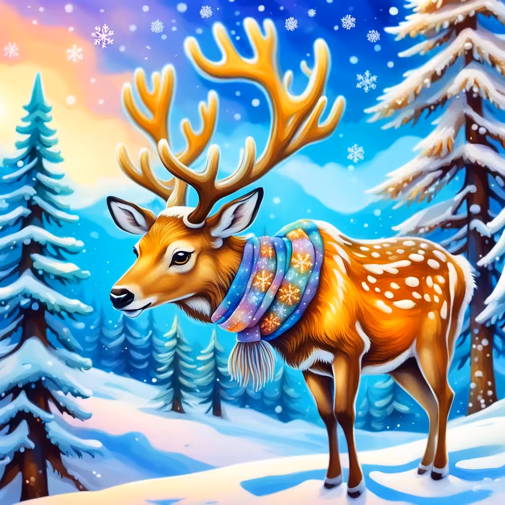 Reindeer Life And Snow