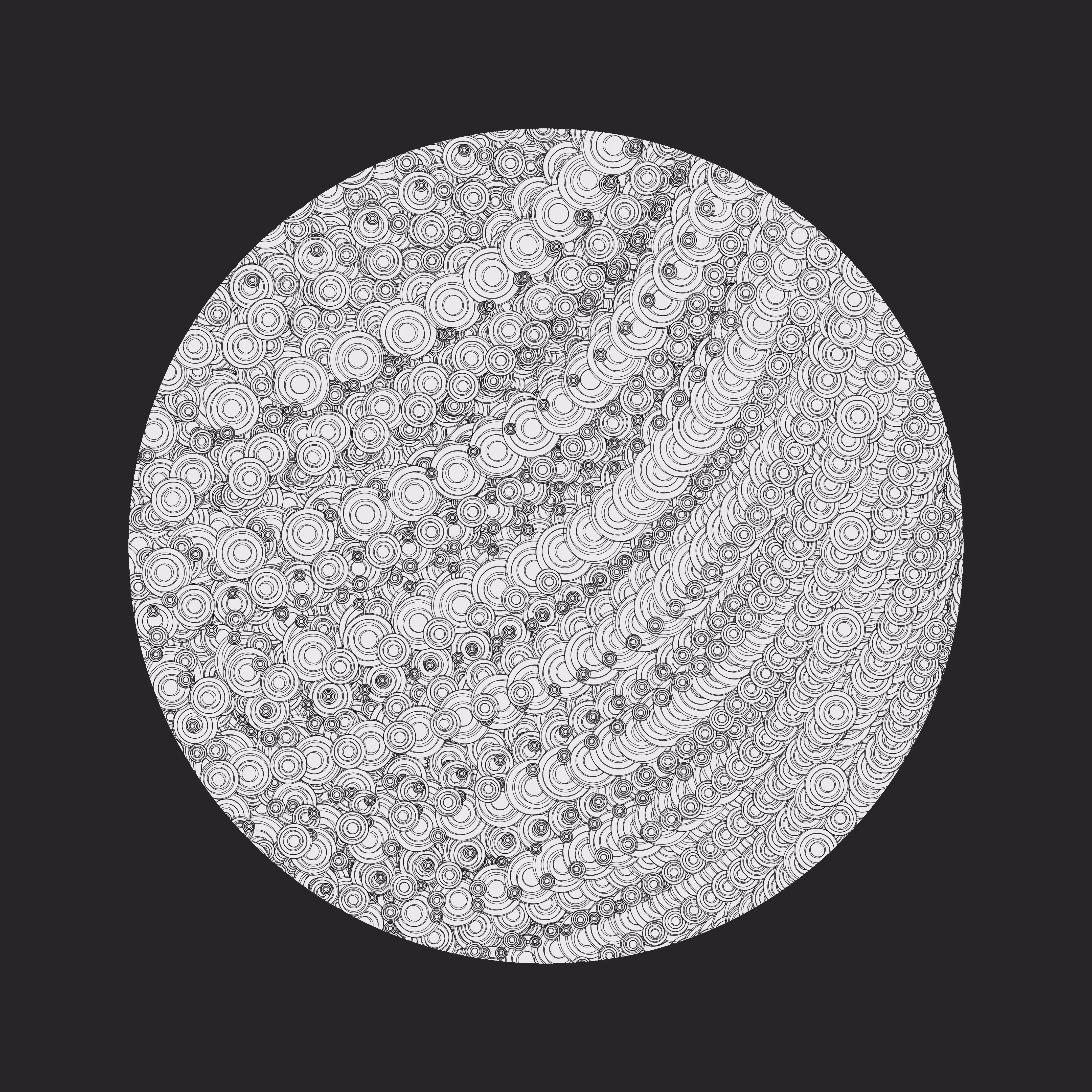 triptych: square CIRCLE triangle