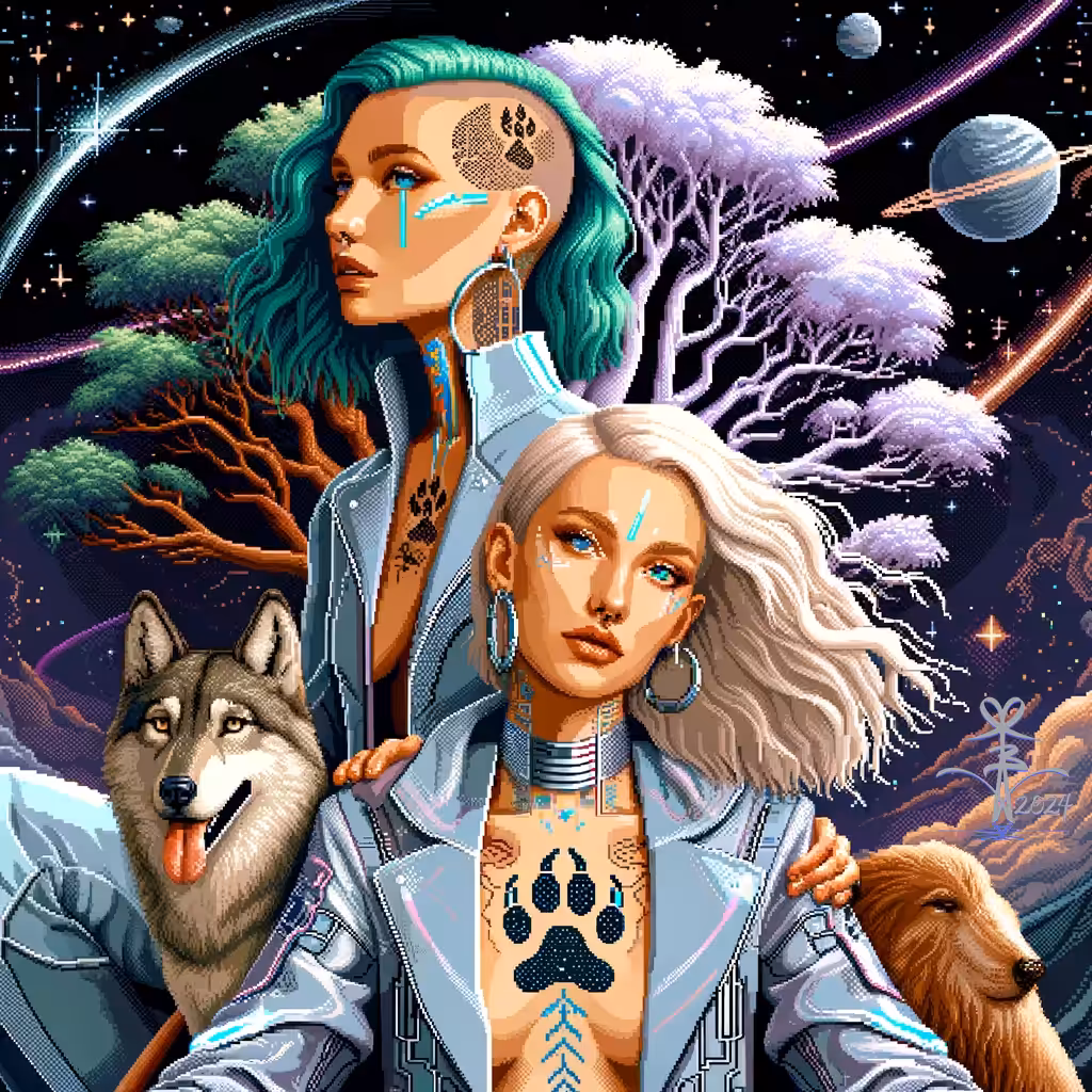 Starlit Bonds: Tribal Heartbeat