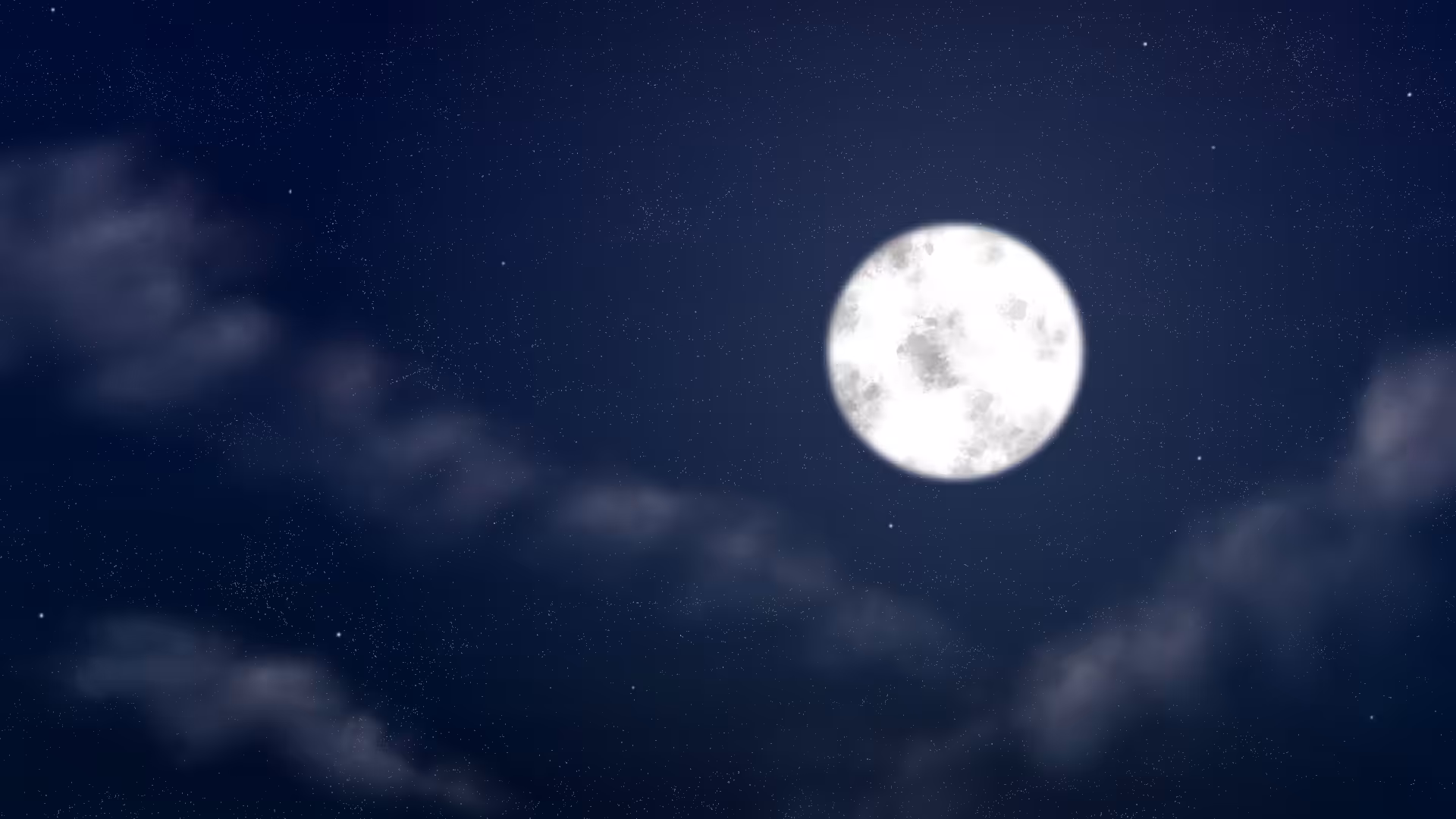 Art Of Abolfazl : The Moon And Oblique Clouds