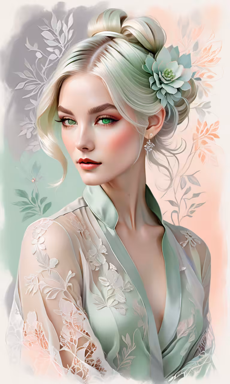 Beautiful portraiture: The silky green lady