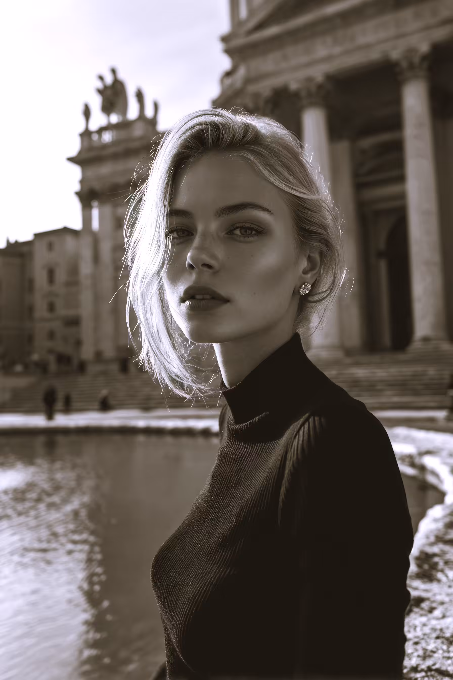 A gaze that echoes ancient silence.