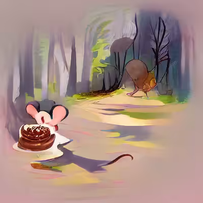 Cake Mouse Goes Snacking