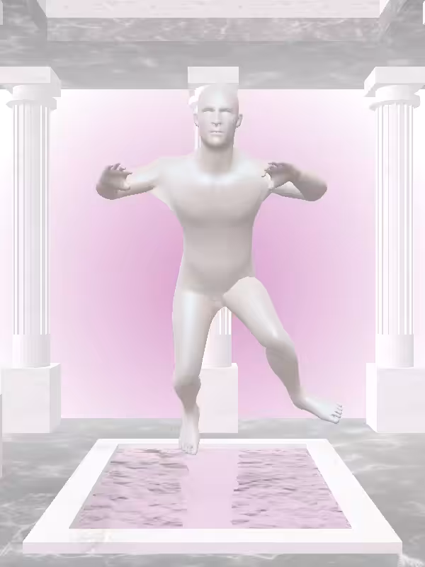 HeavenComputer: The Treading Water Matte Ivory Man #3994