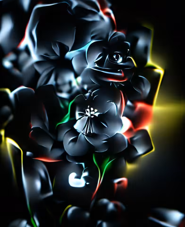 Onyx Flowers of the Metaverse