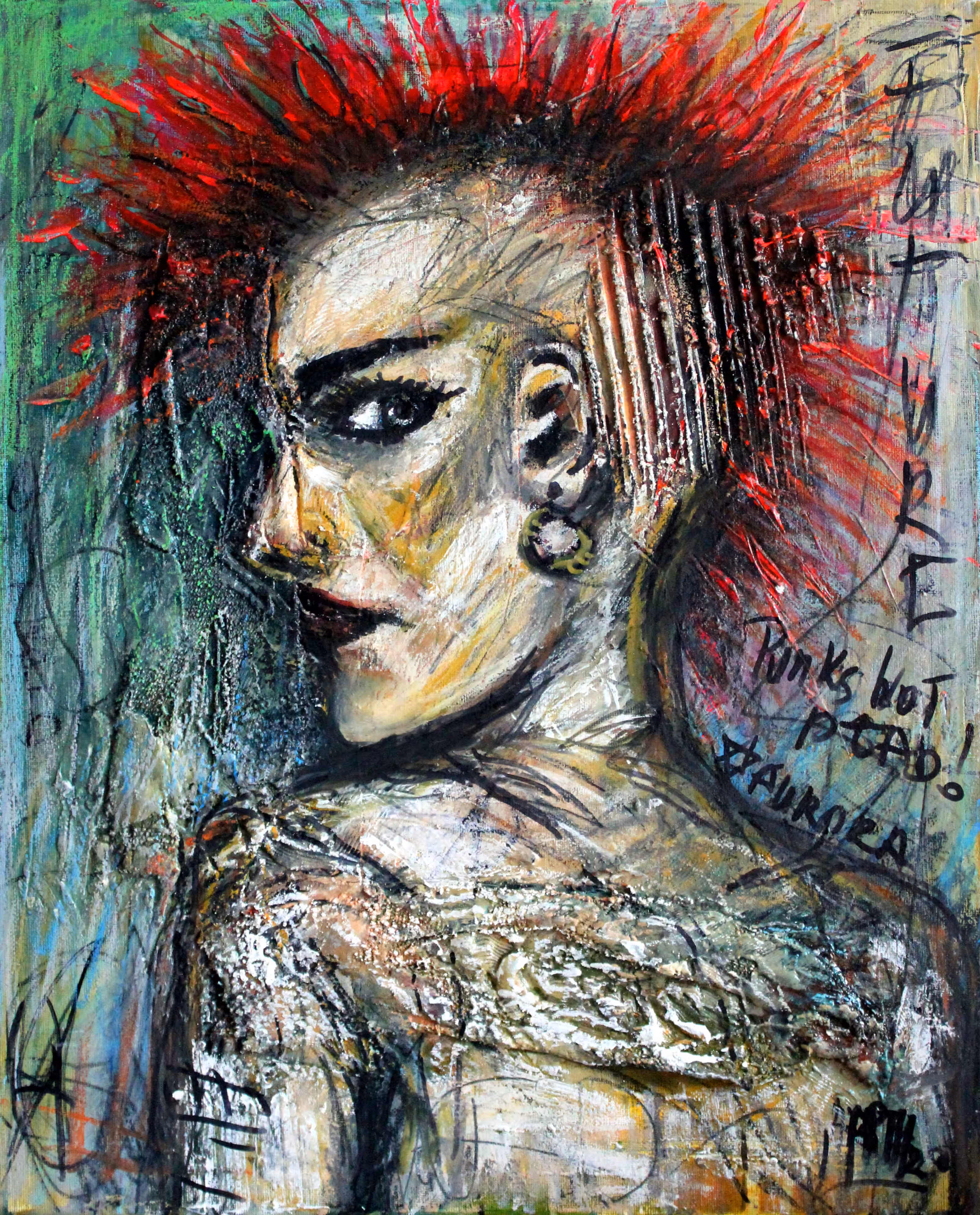 Art H2O Sketches 2023: Red-Haired Punk, Hidden Beauty