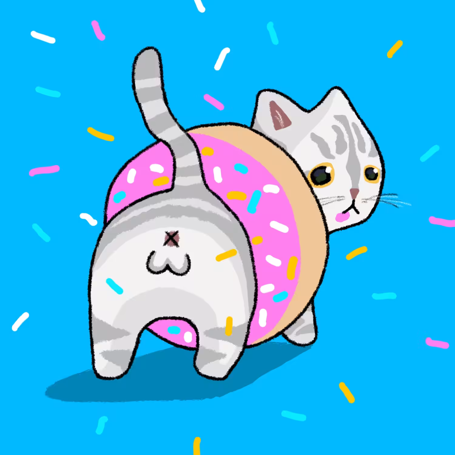 Donut Wiggle Cat