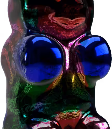 Blended Trip Gummy Bear #013 (Rorschach #004 + Rainbow #028)