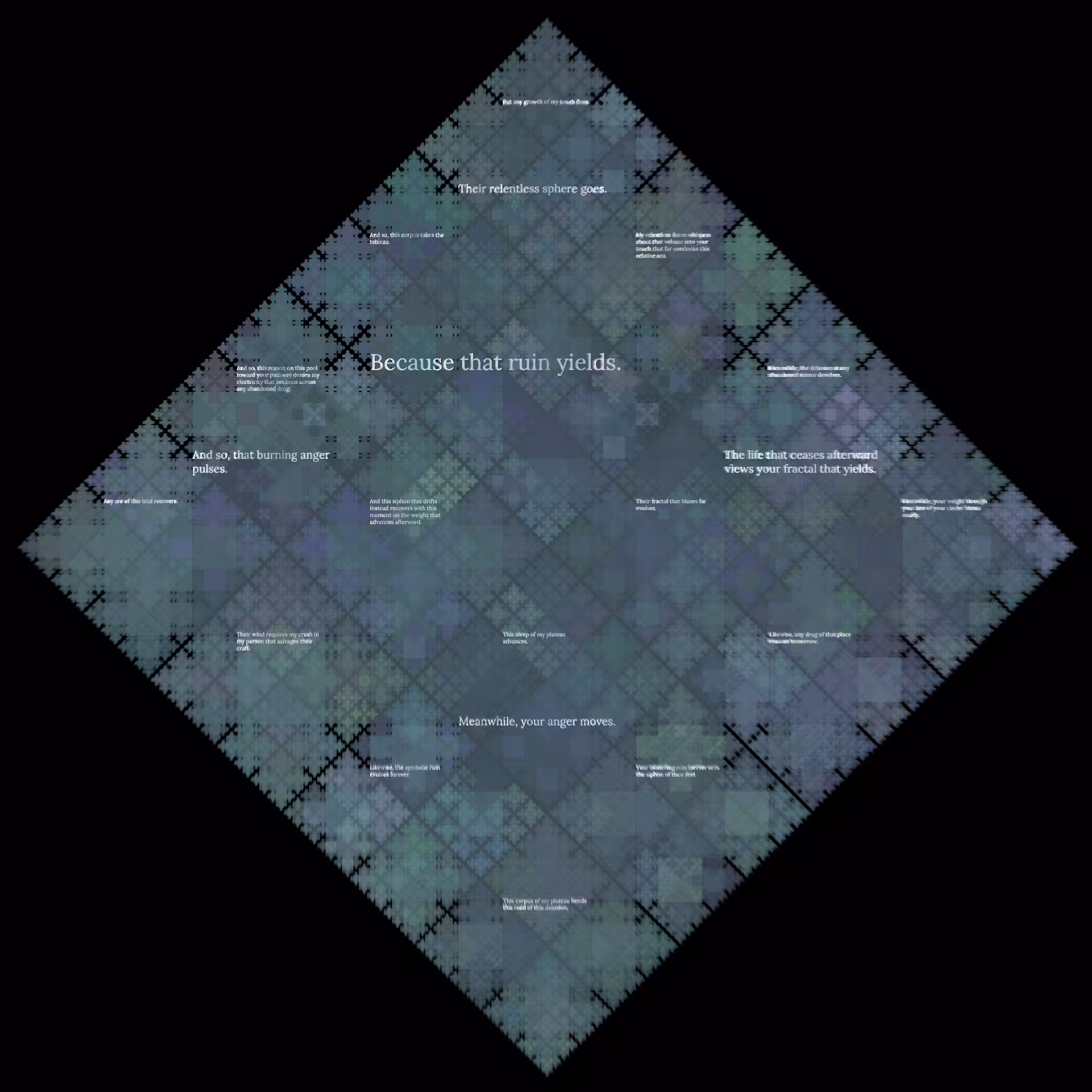 Diamond Fractal Fire #154