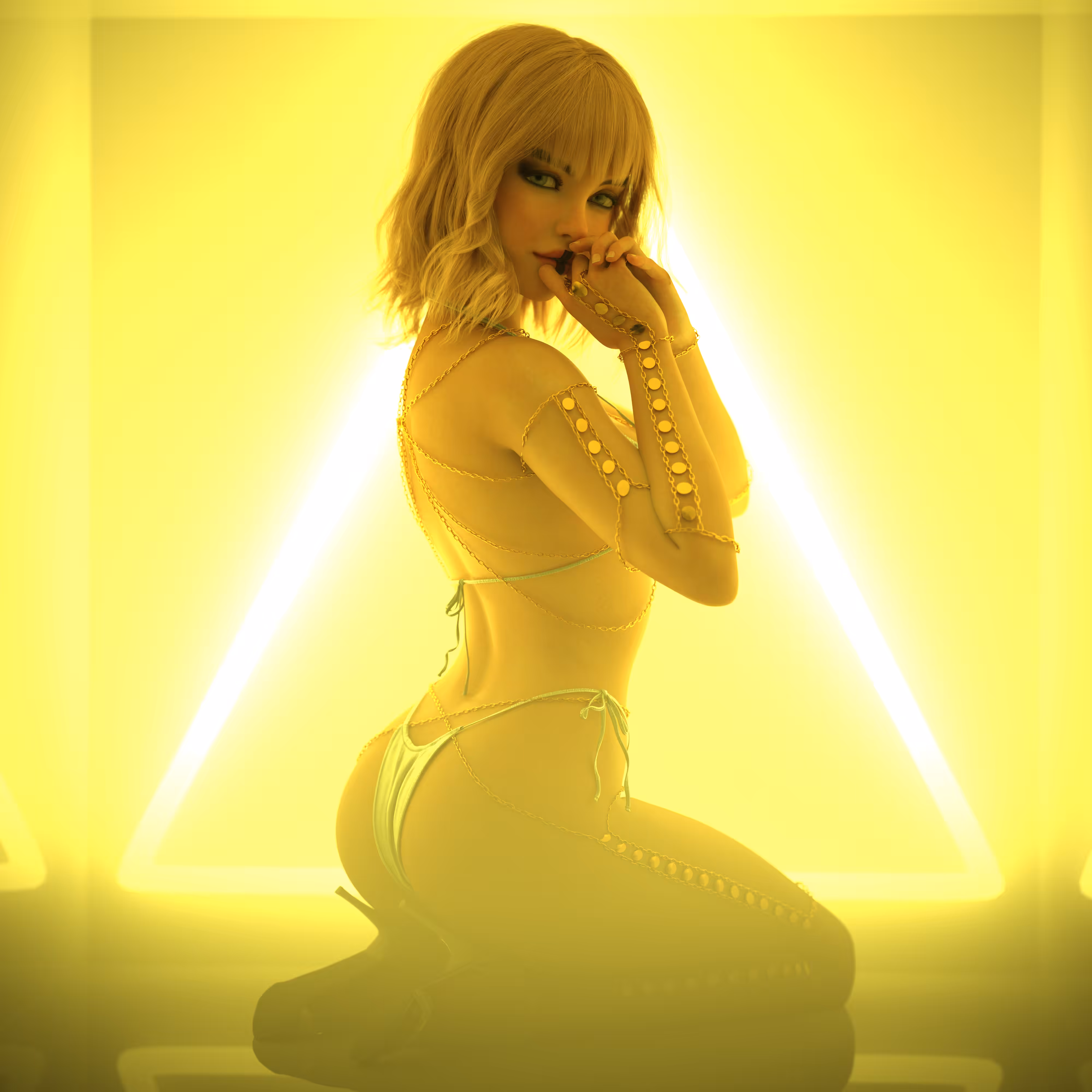 Fragmented Pixels Yellow 4