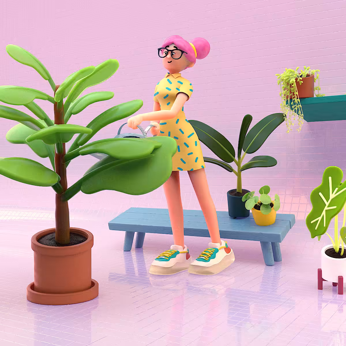 Watering Girl