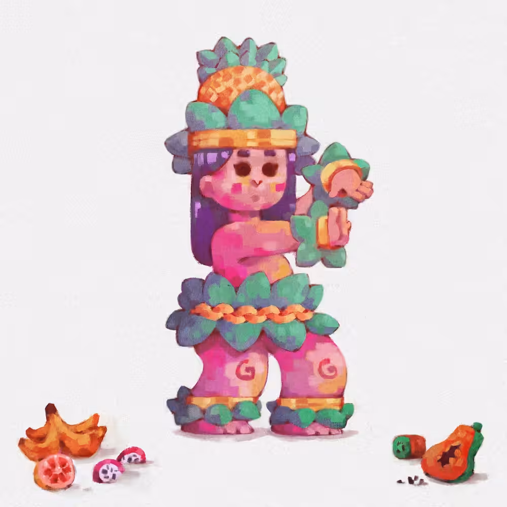 The little "Tutti-Frutti" Hawaiian dancer