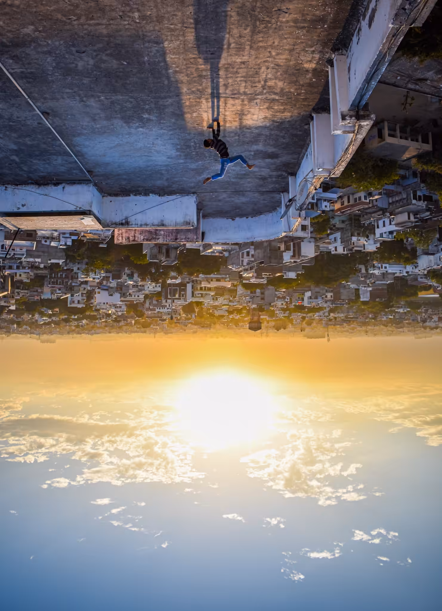Upside down!