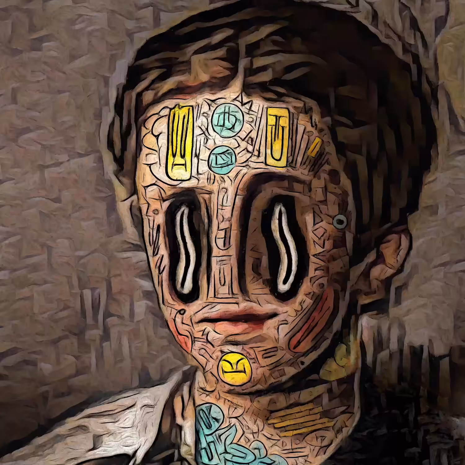 CryptoVandalized AI art portrait #004