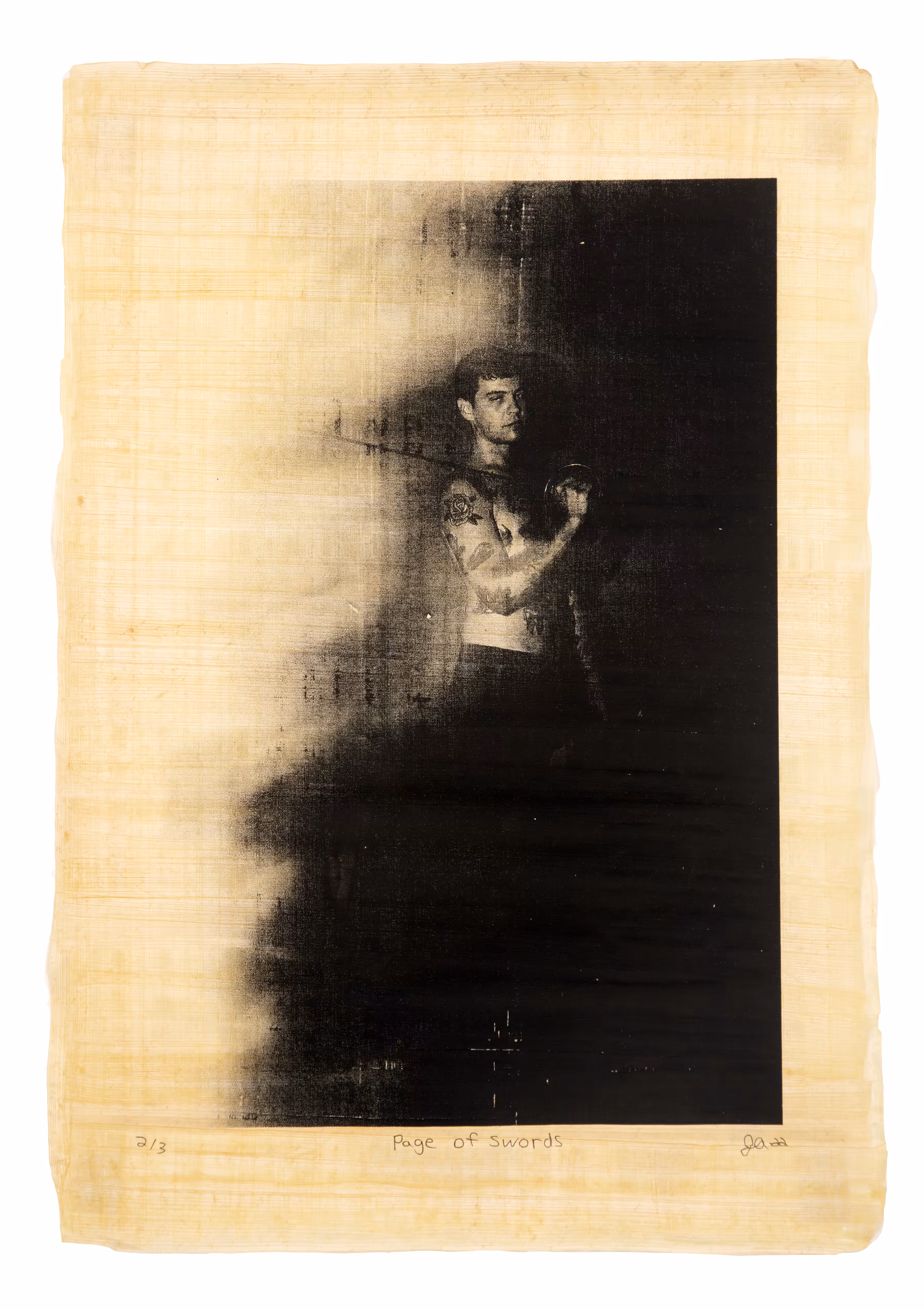 Justin Aversano - Page of Swords - Physical Tarot Scroll - 2/3