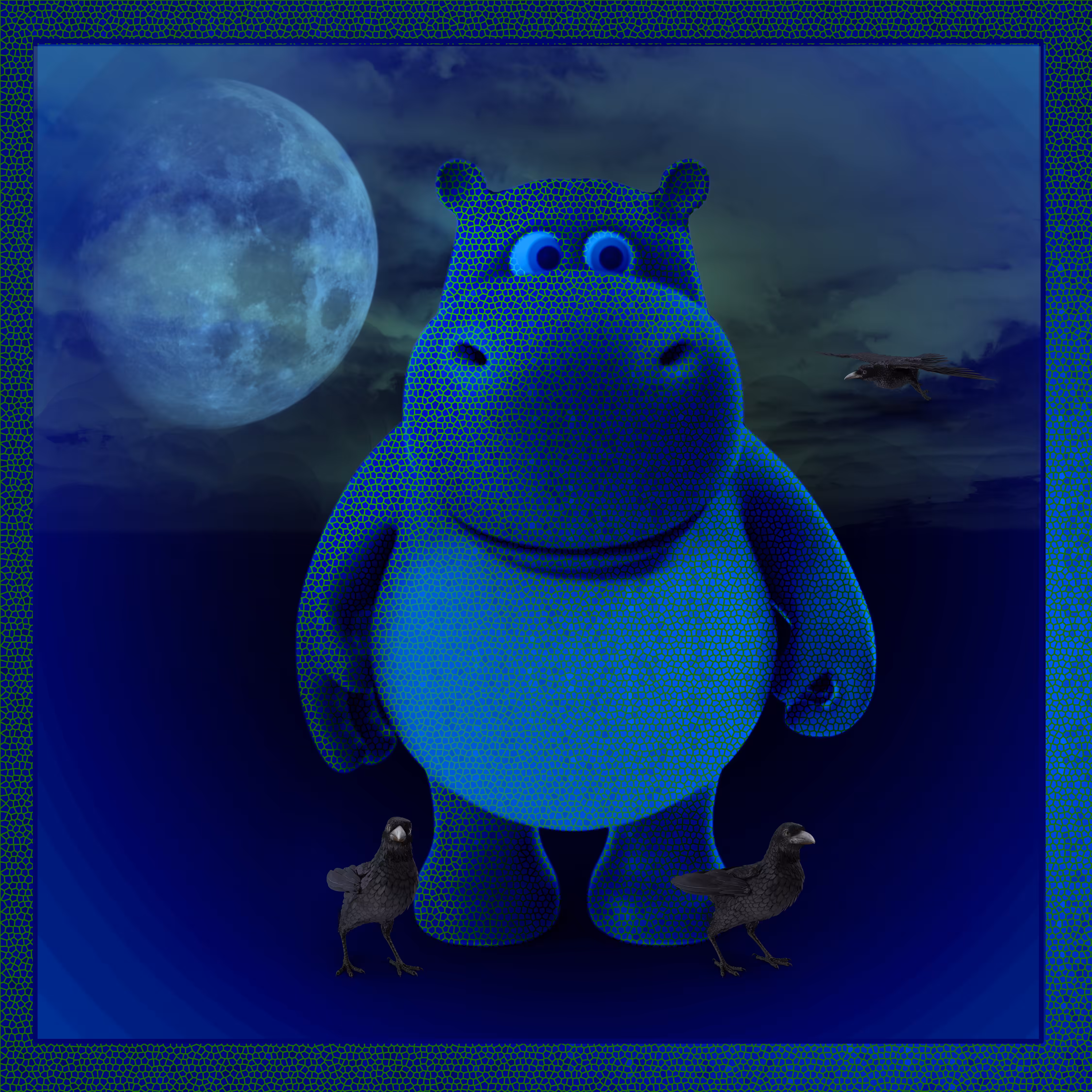 Midnight Blues Hippo