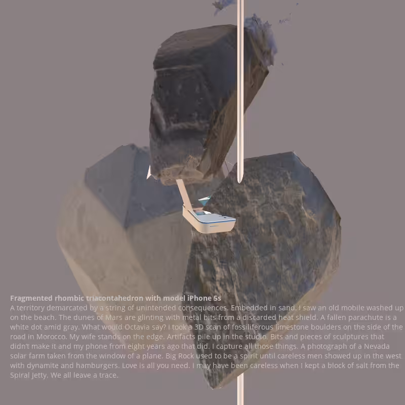 Fragmented triacontahedron with iPhone 5s #7