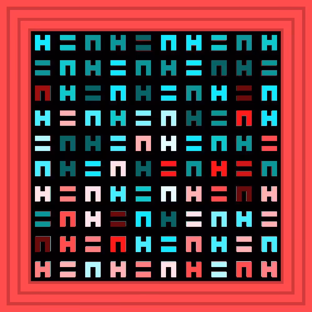 Suck a fuck Donald Duck :: Procedural Symbols (H=N) #537/1000