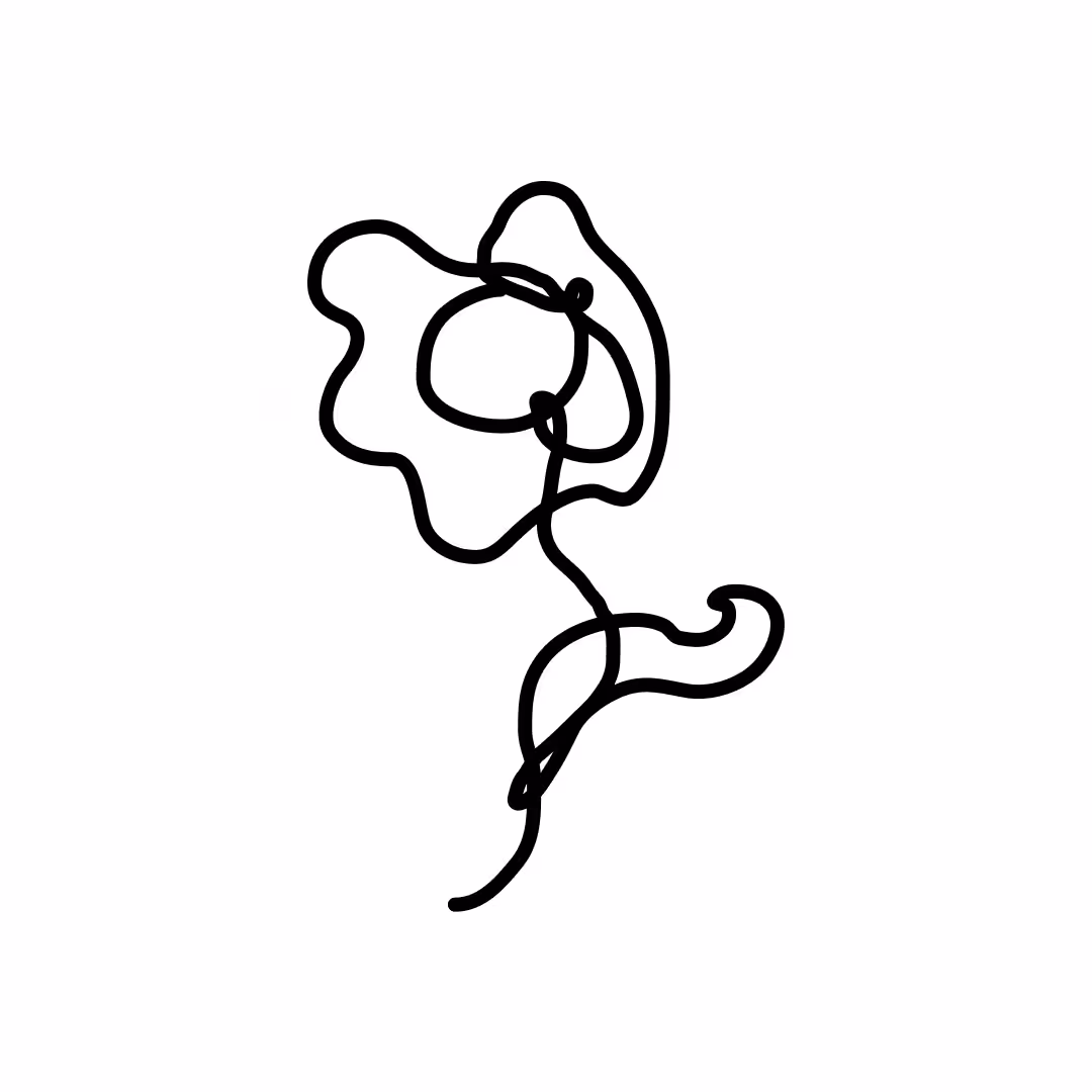 one line flower