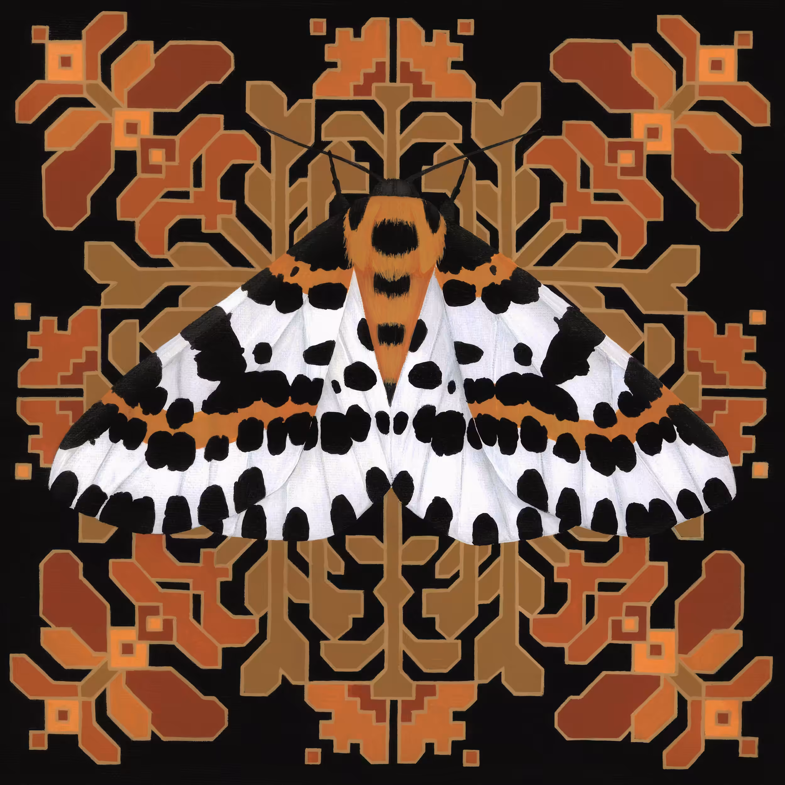 Ukrainian KILIM 04. WHITE LEOPARD