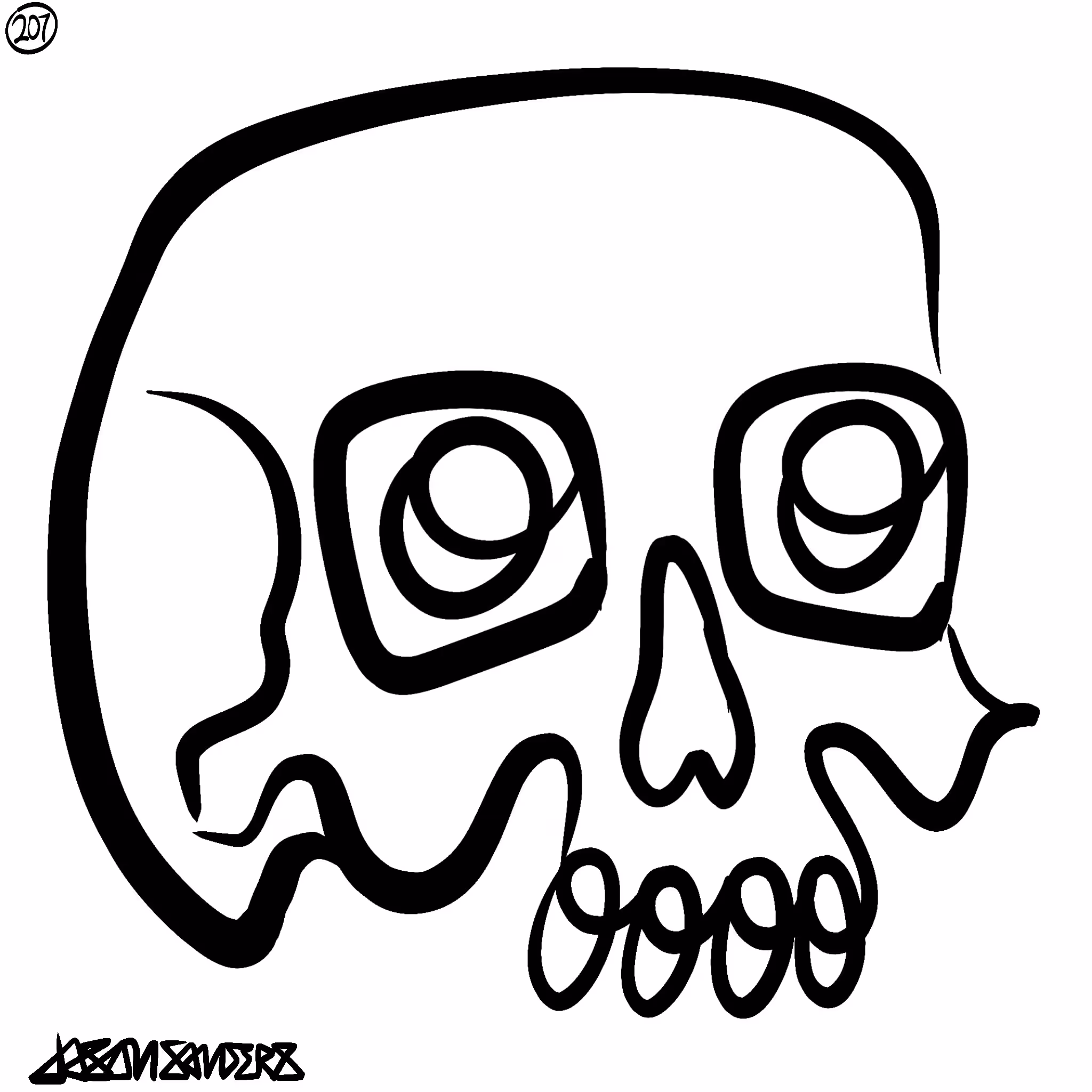 Skull Lines “Fifty” By DrainedEye | #207