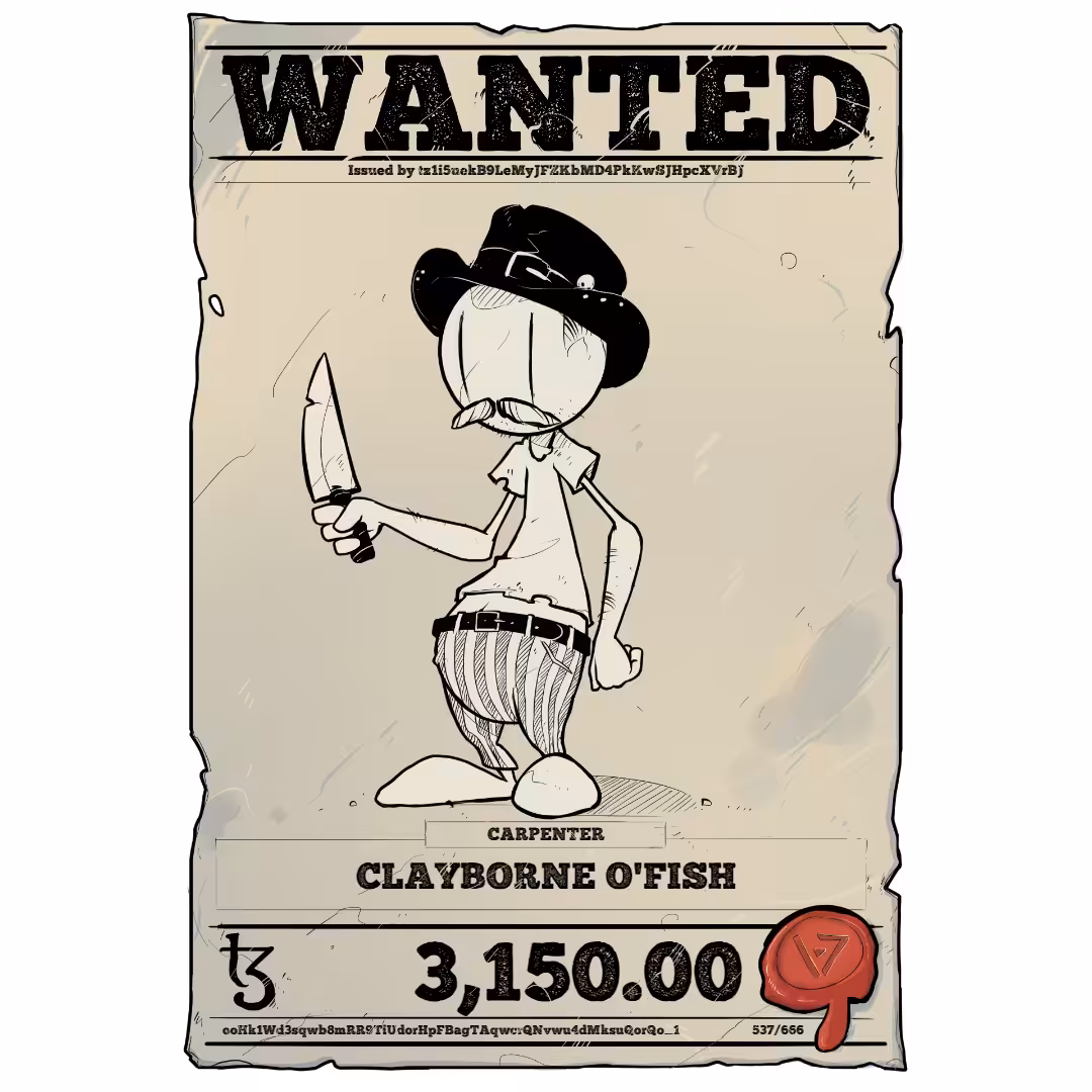CLAYBORNE O'FISH | TEZOS PIRATE 537/666