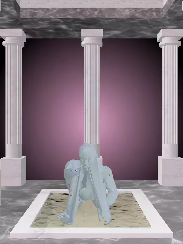 HeavenComputer: The Crawling Matte Pale Green Woman #3286