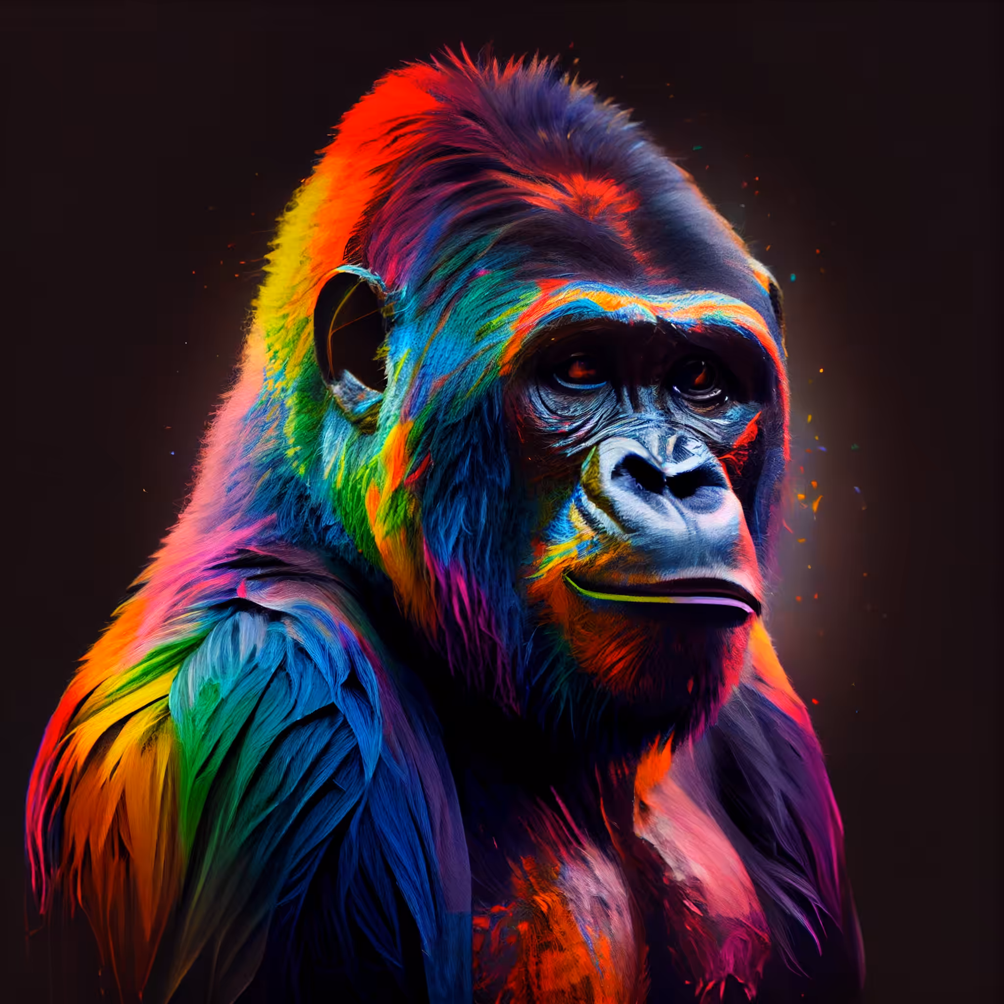 Psychedelic Art: Rainbow monkey