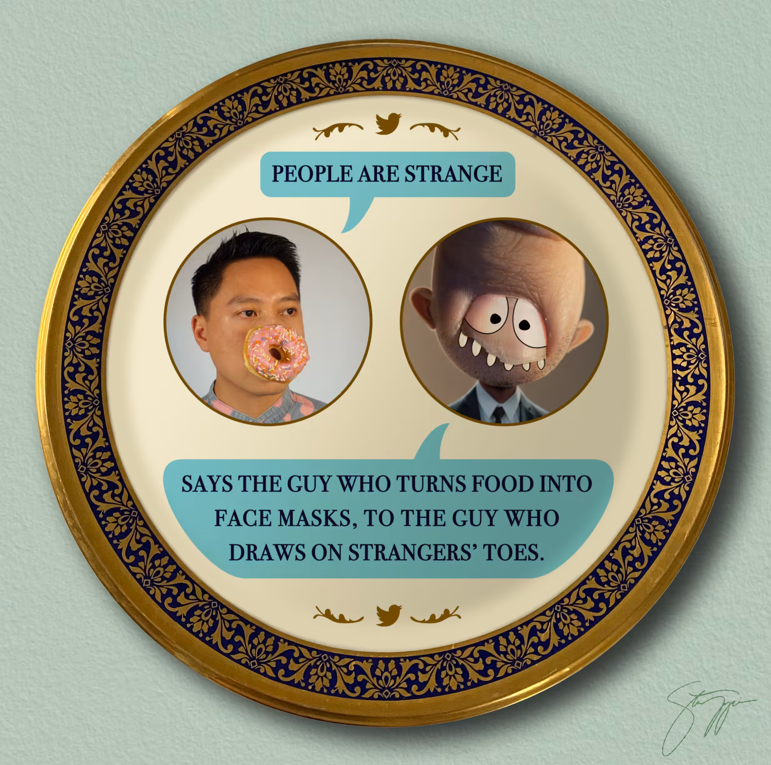Commemorative Plates: Strange People