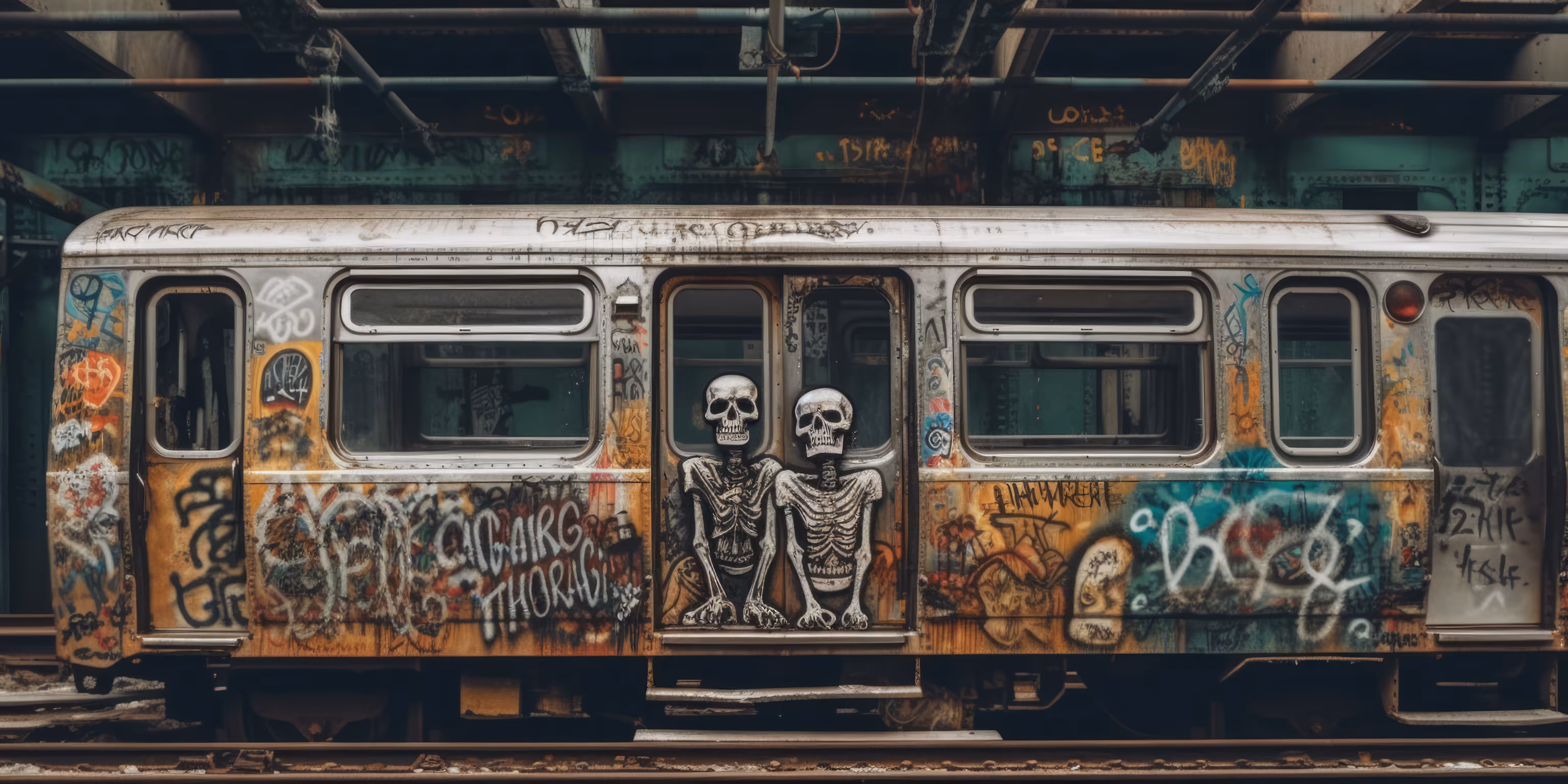 Boneyard Chronicles: Skeletons of the Streets: skeleton graffiti