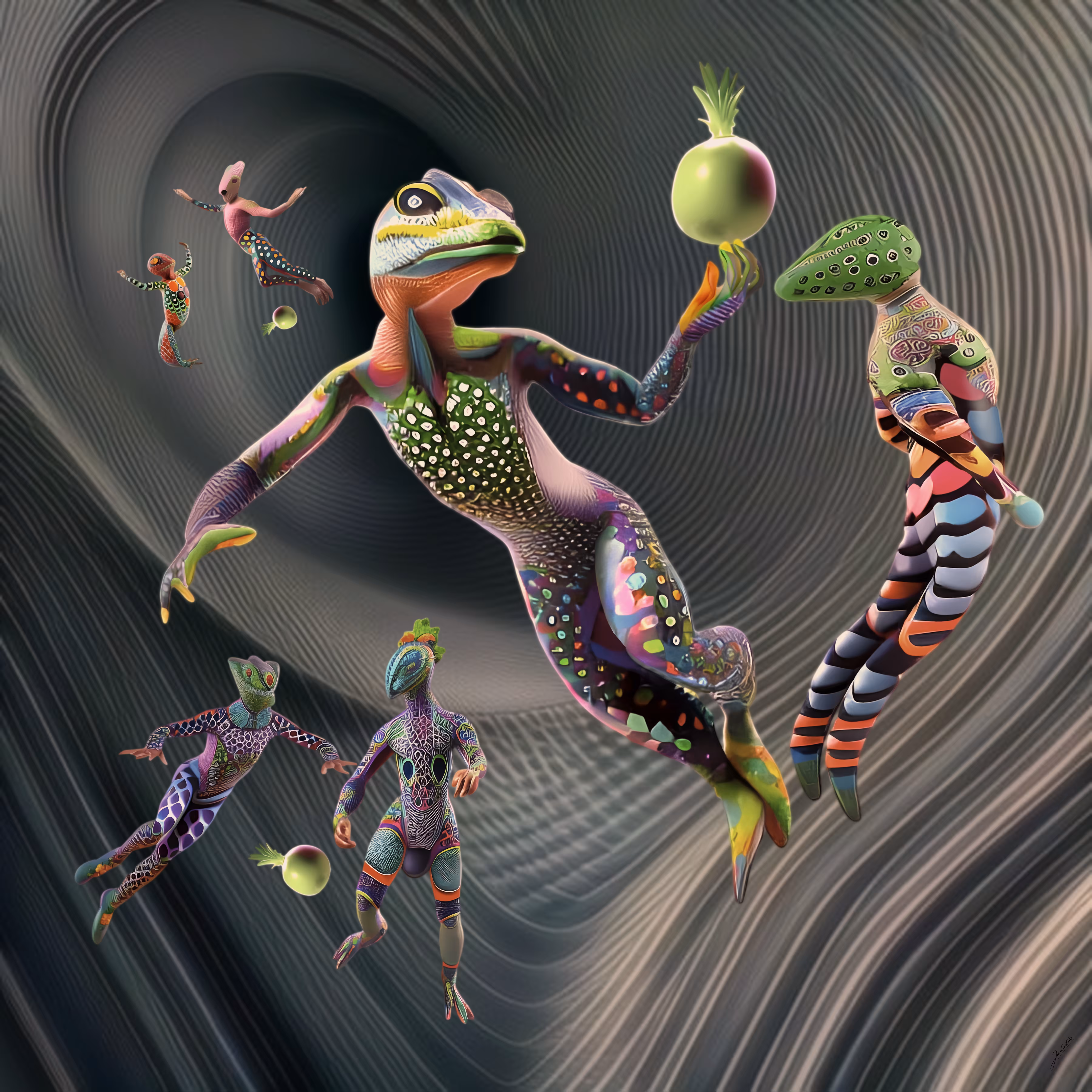 Colorful Creatures Having Fun #1