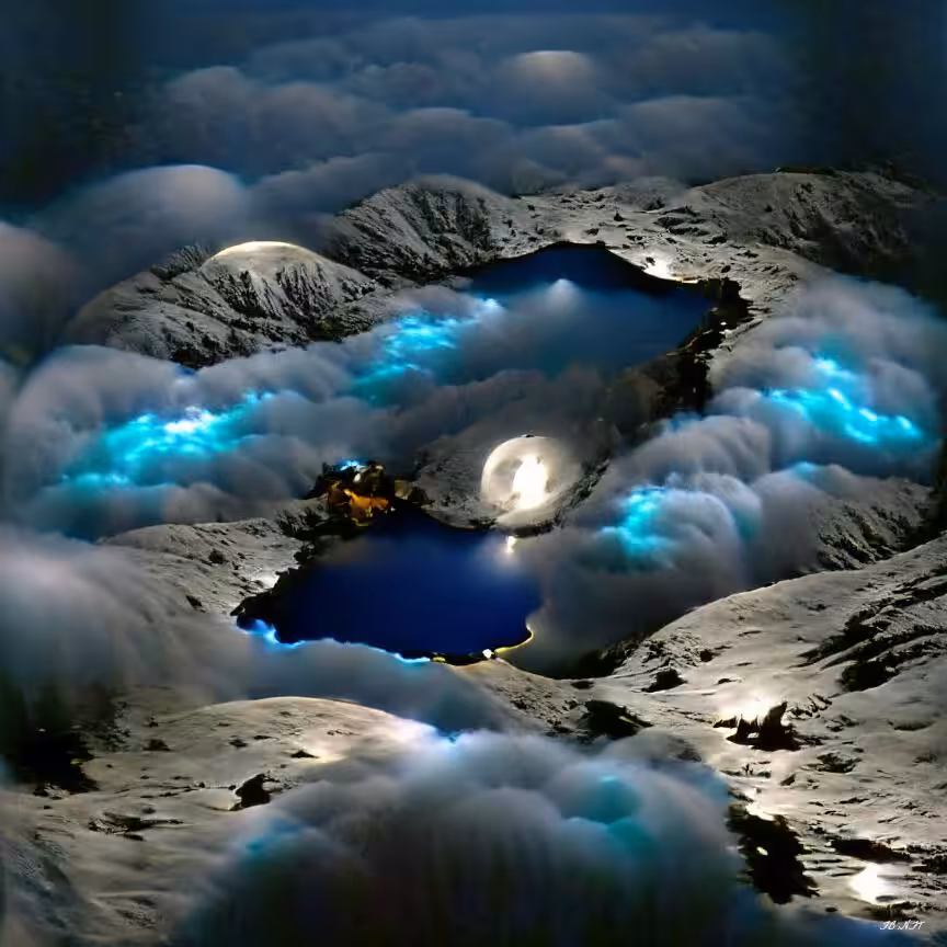 The moon and the lake 3