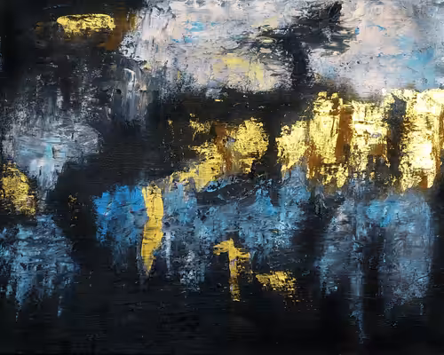 Oil painting pictures: Night New York