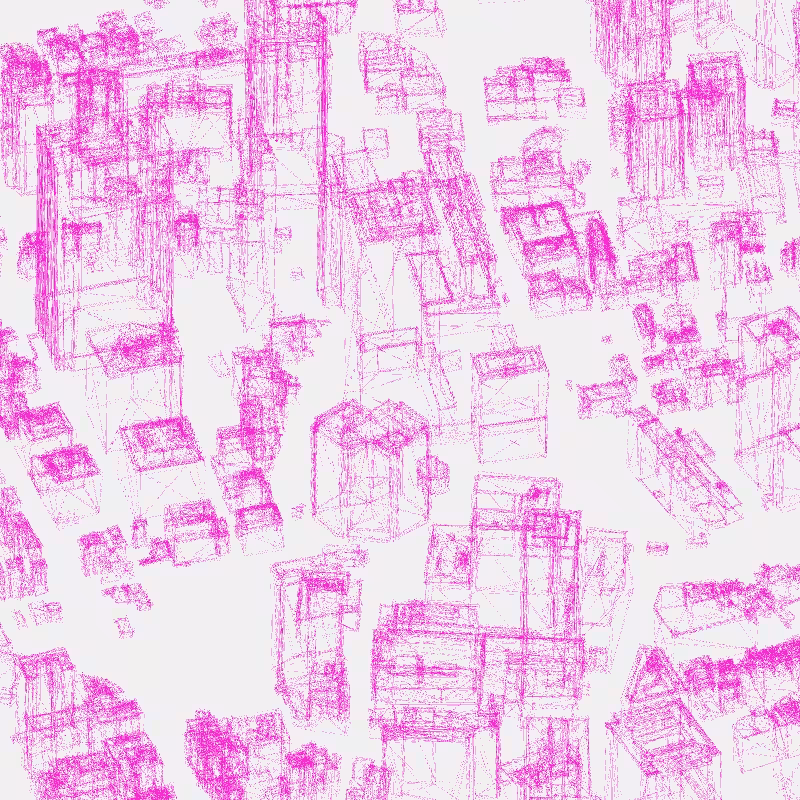 Algorithmic Drawing: Minato City Tokyo #72