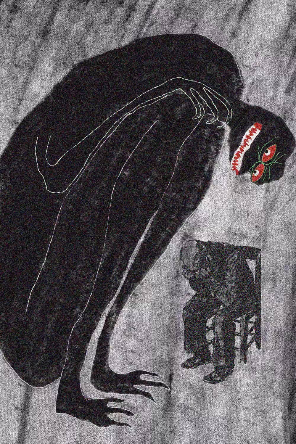 A Dark Pepe and a rather worn out man.