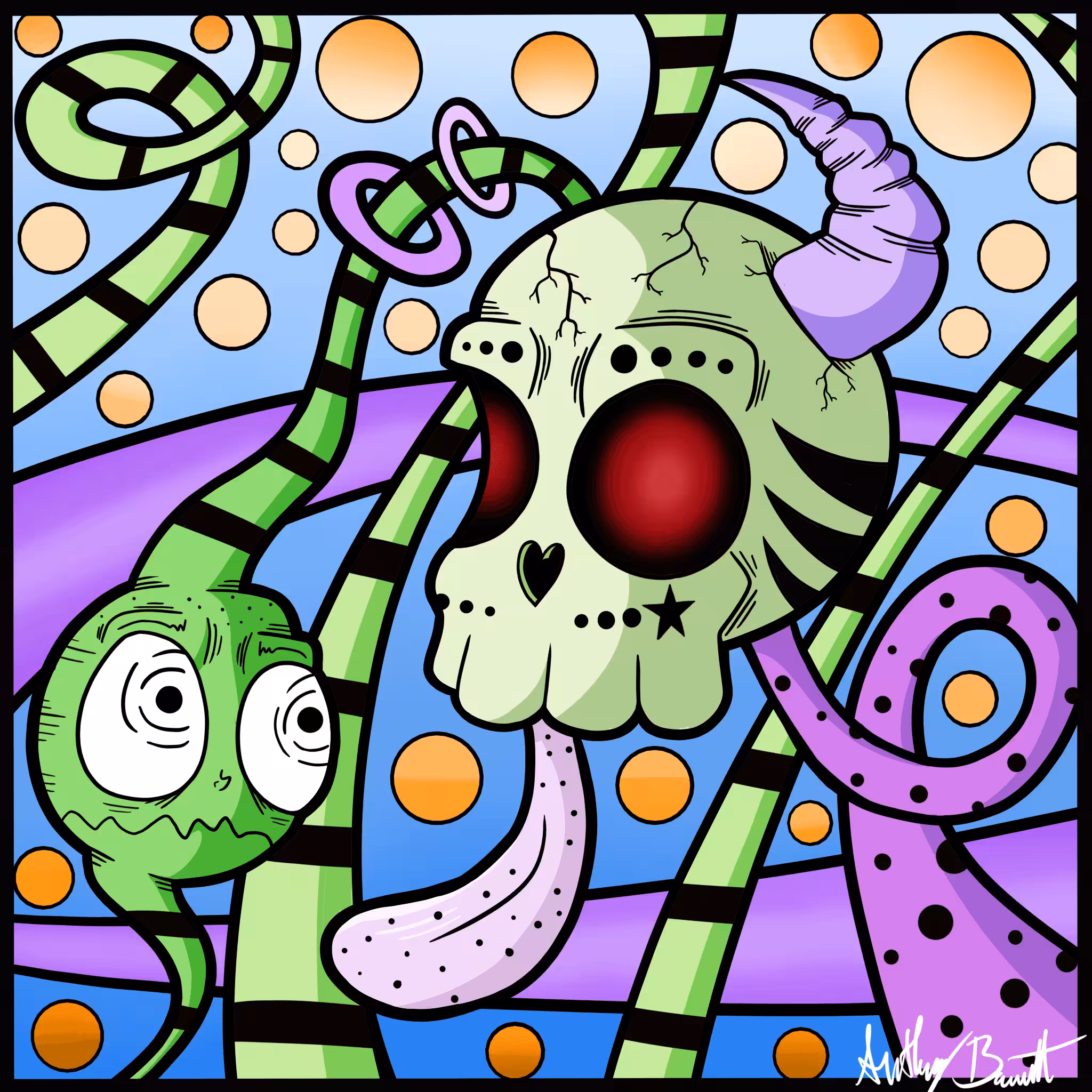 wild skull abstract