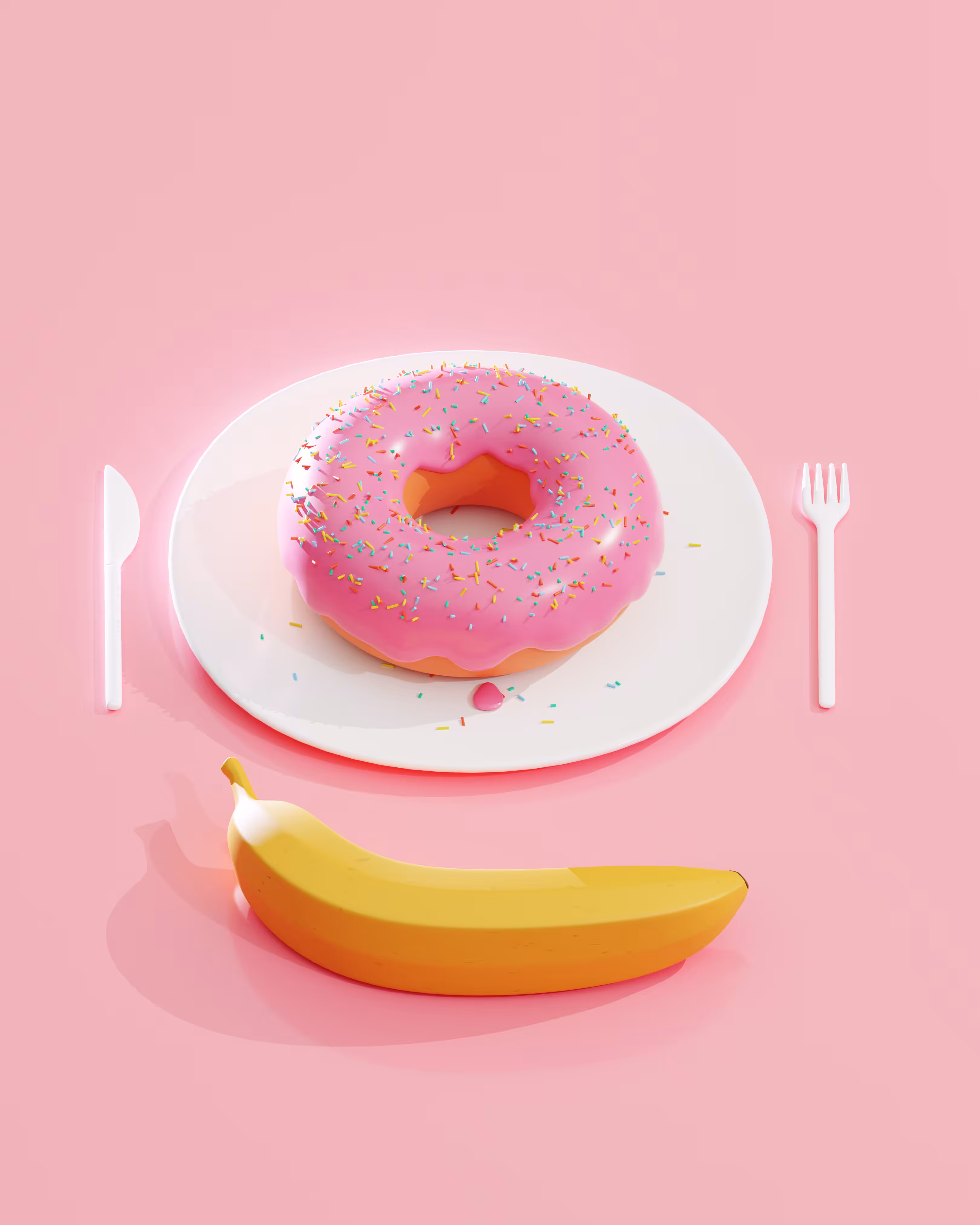 Donut And Banana