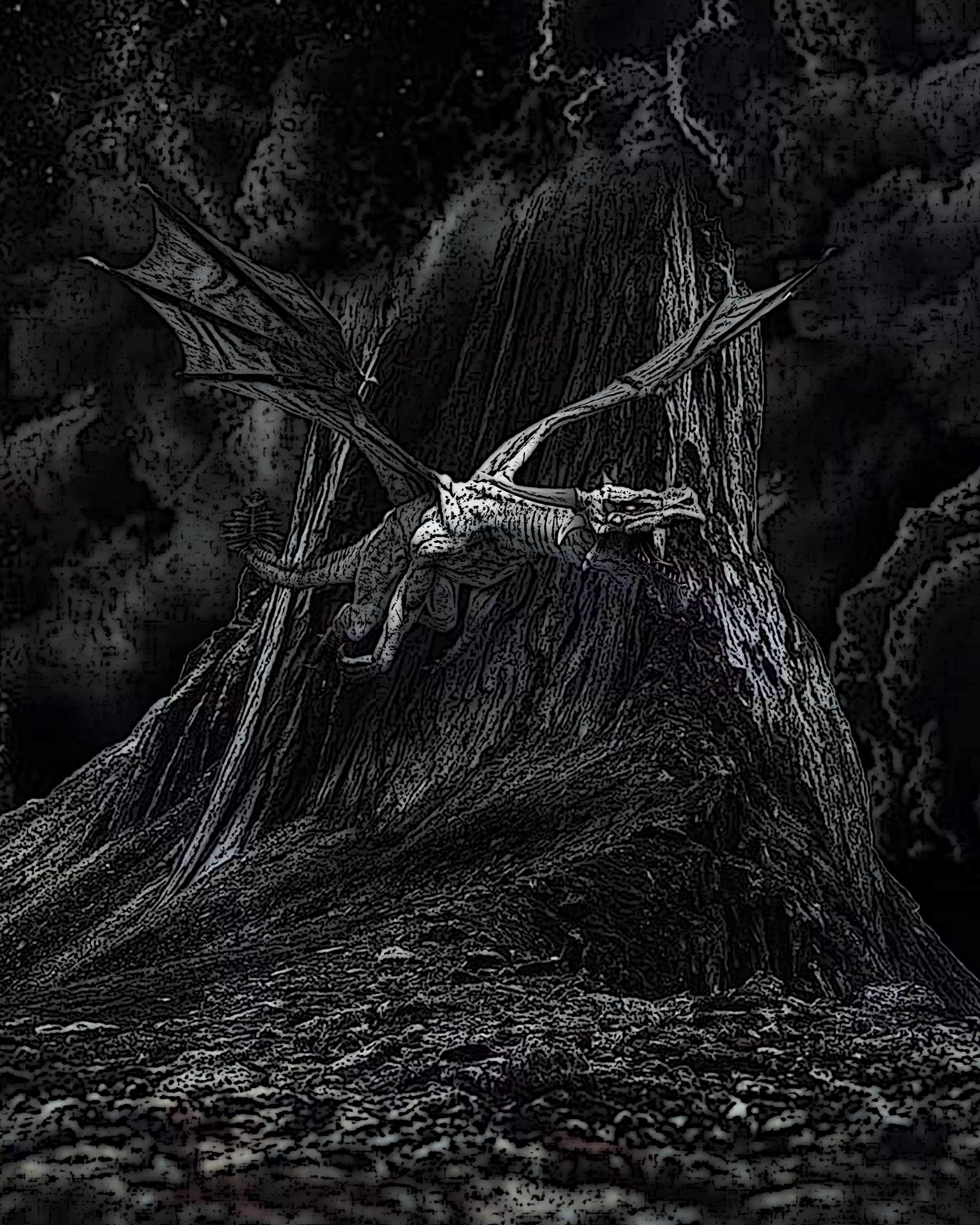 Photo Manipulation Art : Enshrouded Peaks