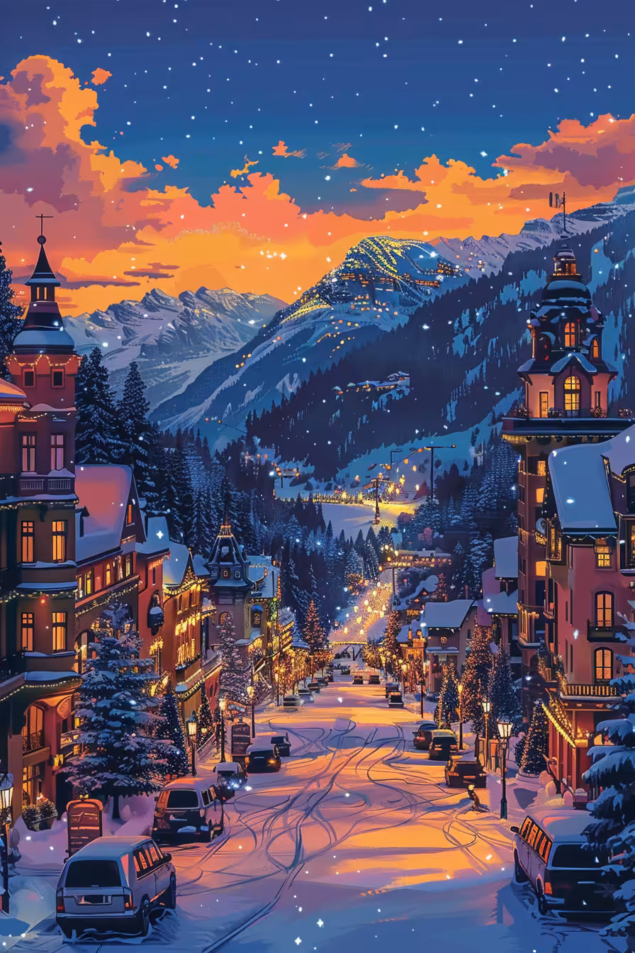The lights of a winter fairy tale 