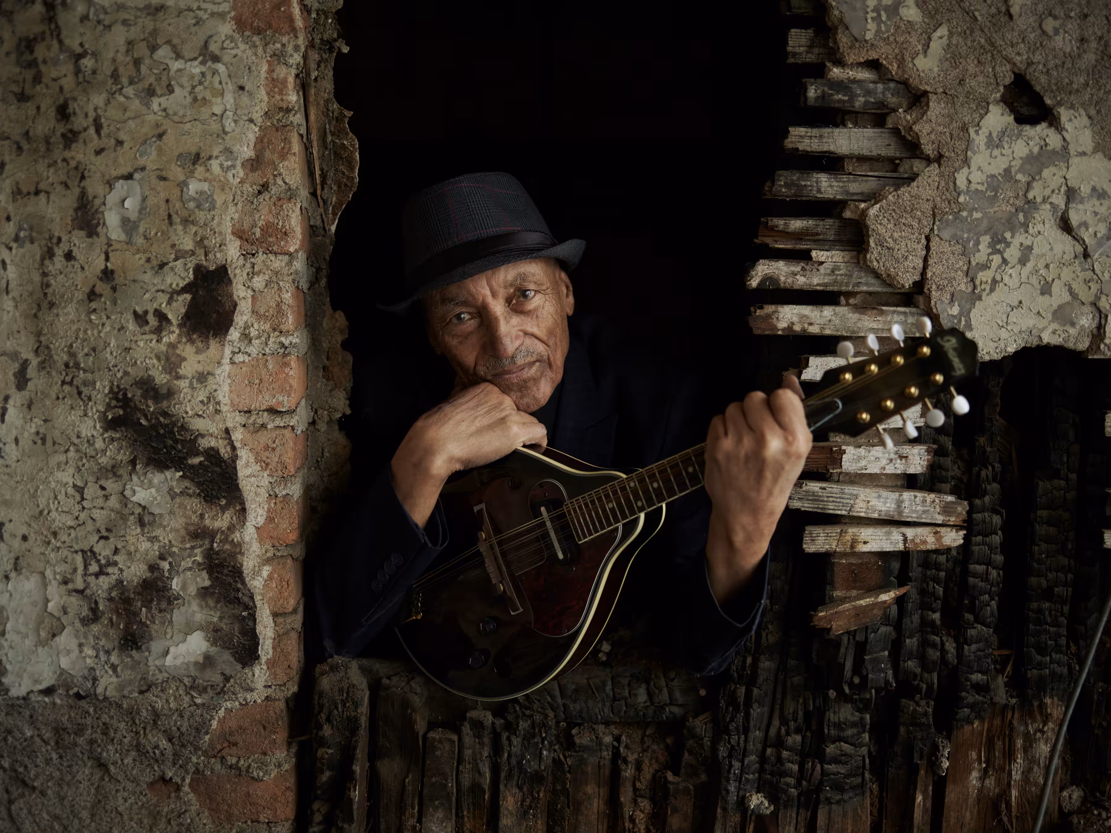 Ethiopia - Musician Ato Ayalew with His Mandolin