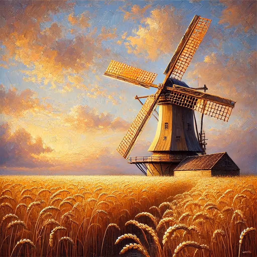 The Golden Field Windmill